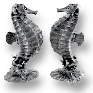 Seahorse Pewter Salt Pepper Shakers Set